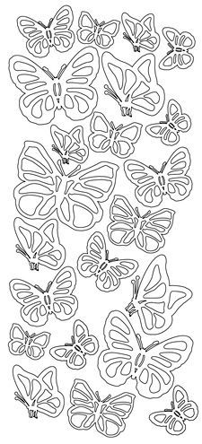 Schmetterling - Sticky Shapes - Zweiseitig Selbstklebende Sticker Bogen