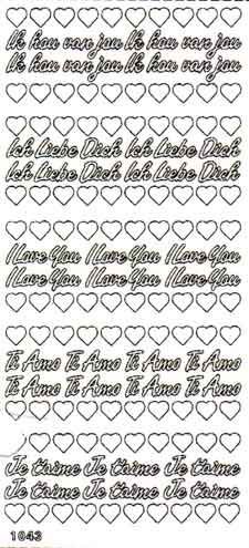 Ich Liebe dich - Peel-Off Stickers - Gold