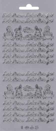 Frohe Ostern - Frohes Osterfest - Peel-Off Stickers - Silver
