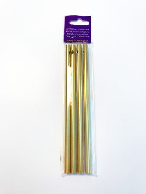 Windgong Tubes - Aluminium - 6mm x 14cm - Goud
