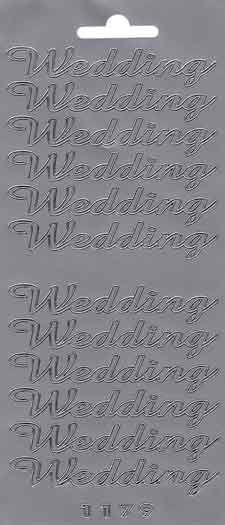 Wedding - Peel-Off Stickervel - Zilver