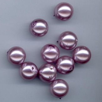 Perles en verre Rond - 14mm - Violet clair