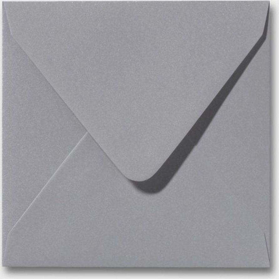 800 Enveloppes - Carré - Metallic Argent Foncé