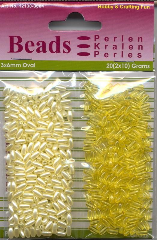 Oval Beads Pearl & Gloss Duo - Yellow