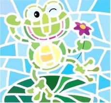 Happy Frog - Mosaic Sticker