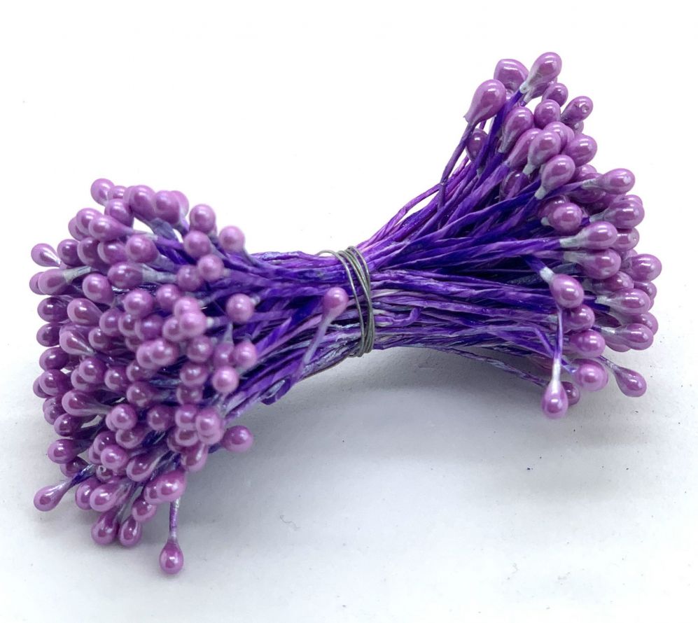 Stamen - Pearlized Violet - 1mm - 144pcs