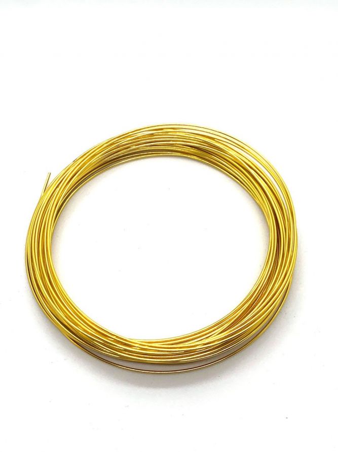 Draht Aluminium - Gold - 1mm x 8M 