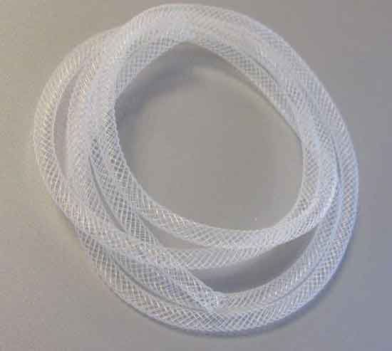 Fish Net Tubes - Nylon - White