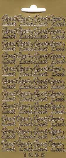Good Luck - Peel-Off Sticker Sheet - Gold