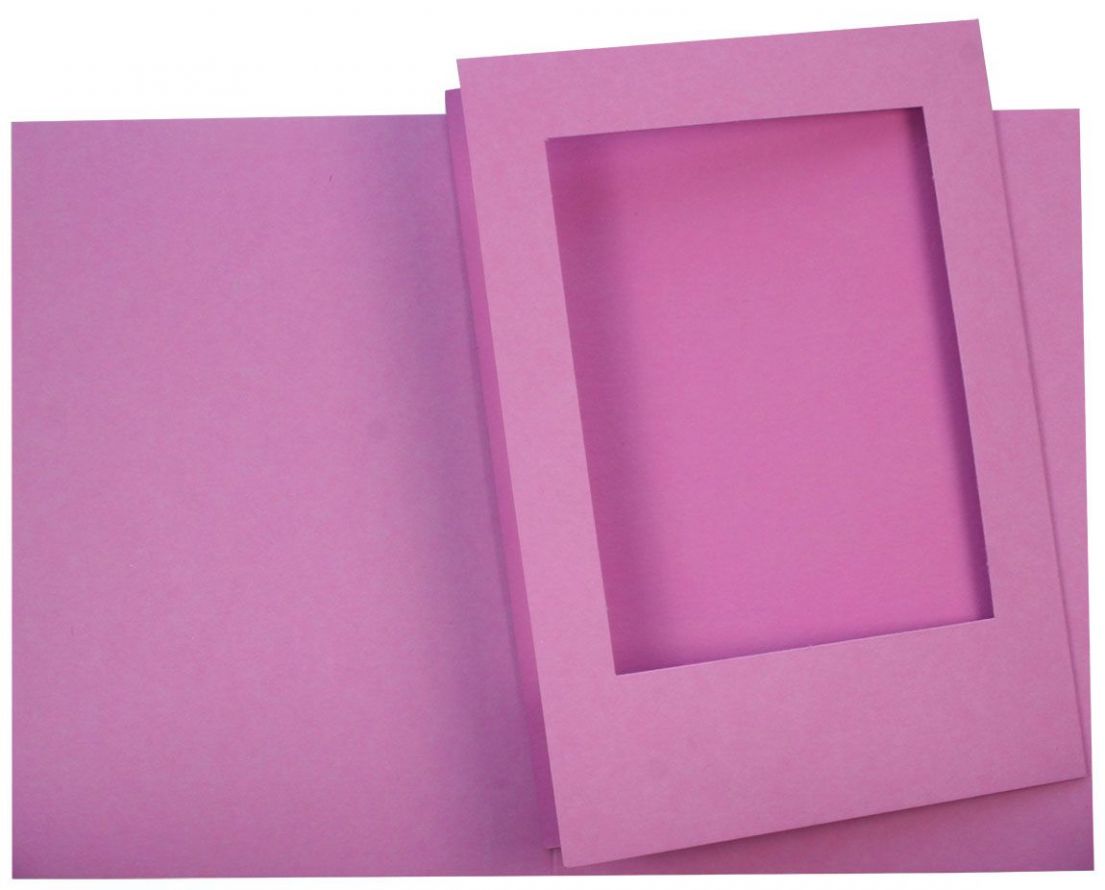 100 Rectangle Passe Partout Cards - Lilac