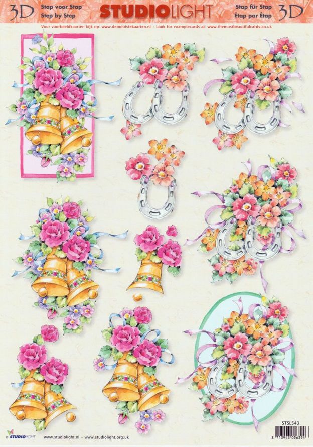 Flowers - 3DA4 Step by Step Decoupage Sheet