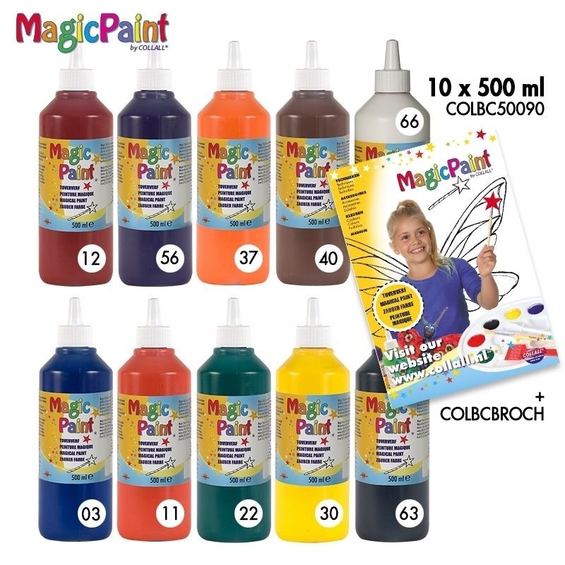 Magic Paint - Assorti 10 kleuren x 500 ml