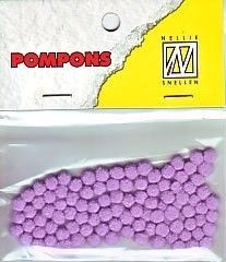 Mini Pom Poms - Orchidee - 3mm - 100 Stück