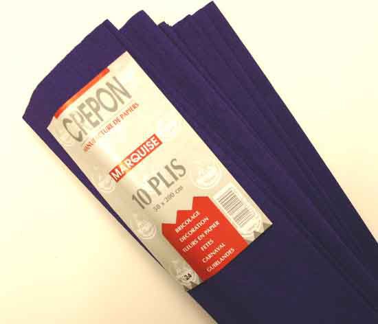 Papier Crépon - Violet - 50 x 250cm