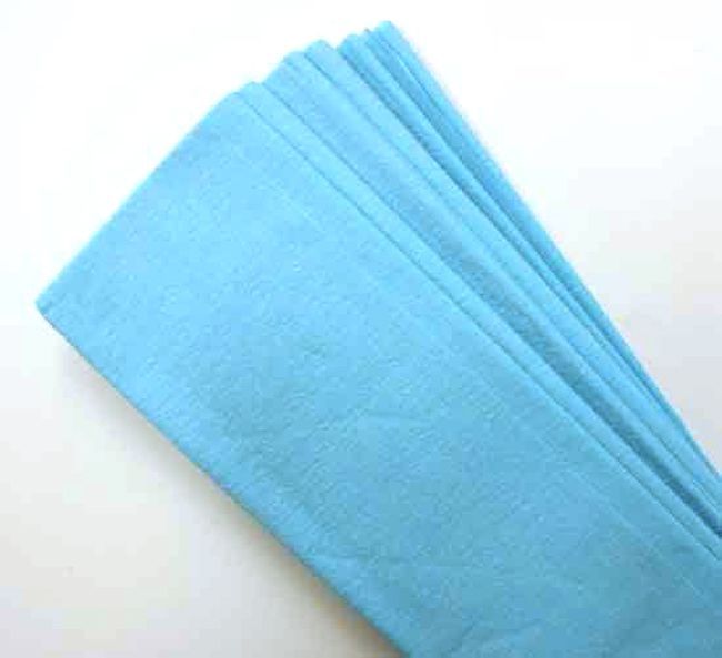 Papier Crépon - Bleu Claire - 50 x 250cm
