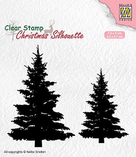 Clear Stempel  - Silhouette - Fir Trees