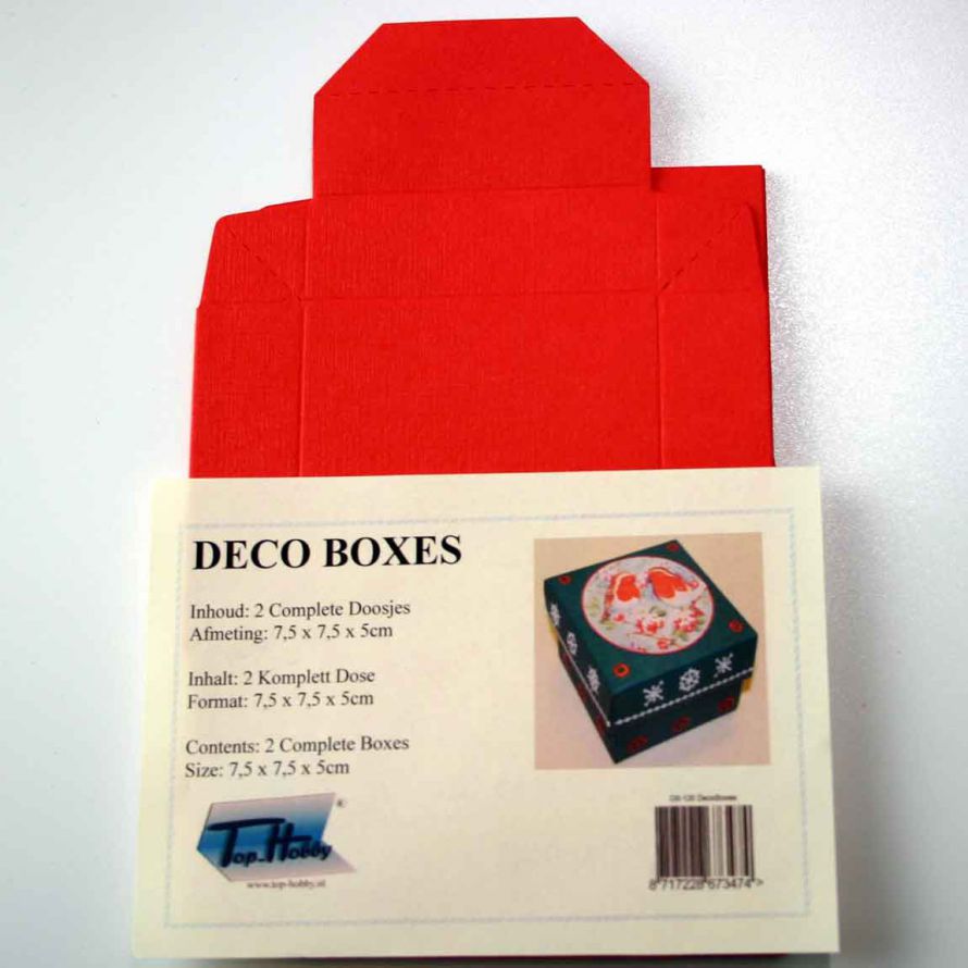 Deco Boxes Packung - Quadratische Dose - Rot