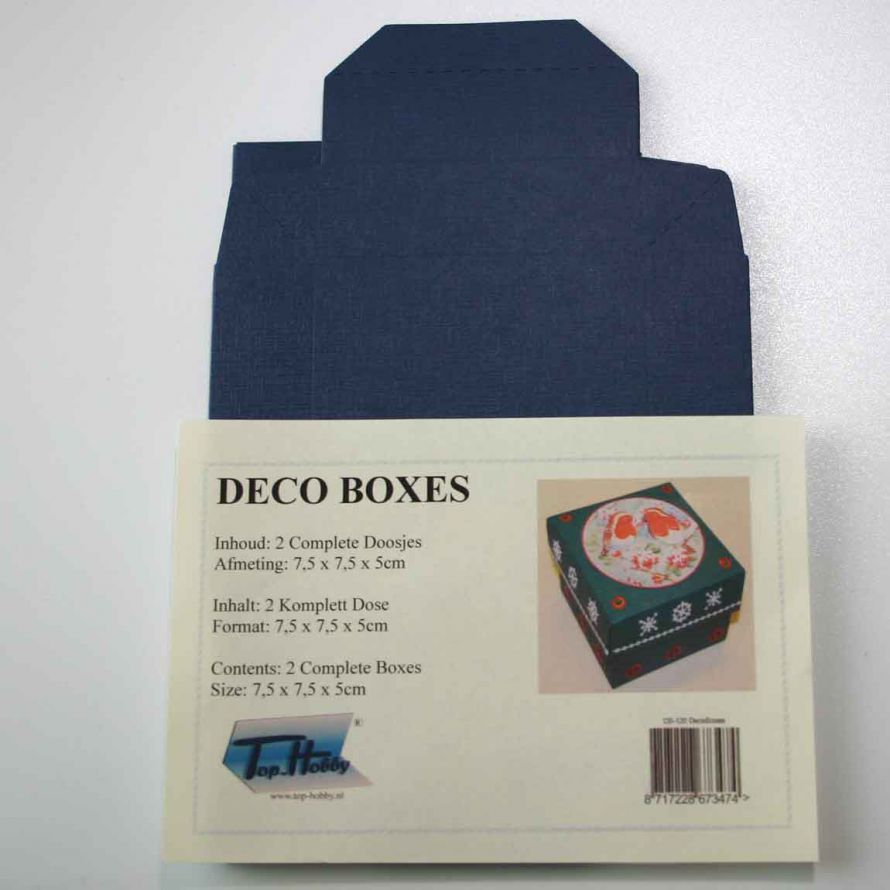 Deco Boxes Pakje - Vierkant - Donker Blauw