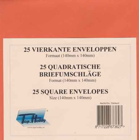 Enveloppen Pakje Vierkant - Inhoud 25 - Oranje