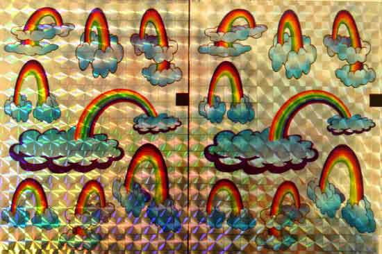 Regenboog - Holografische Knip-Stickers