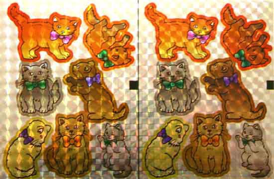 Katten - Holografische Knip-Stickers