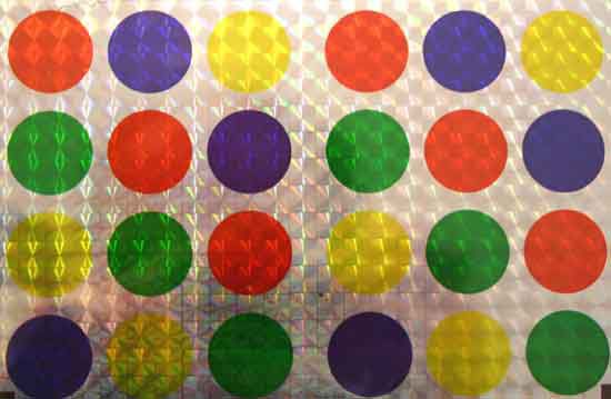 Gekleurde Rondjes - Holografische Knip-Stickers