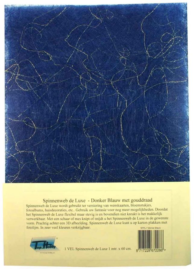 Spinnenweb de Luxe - Donker Blauw - 1meter x 60cm