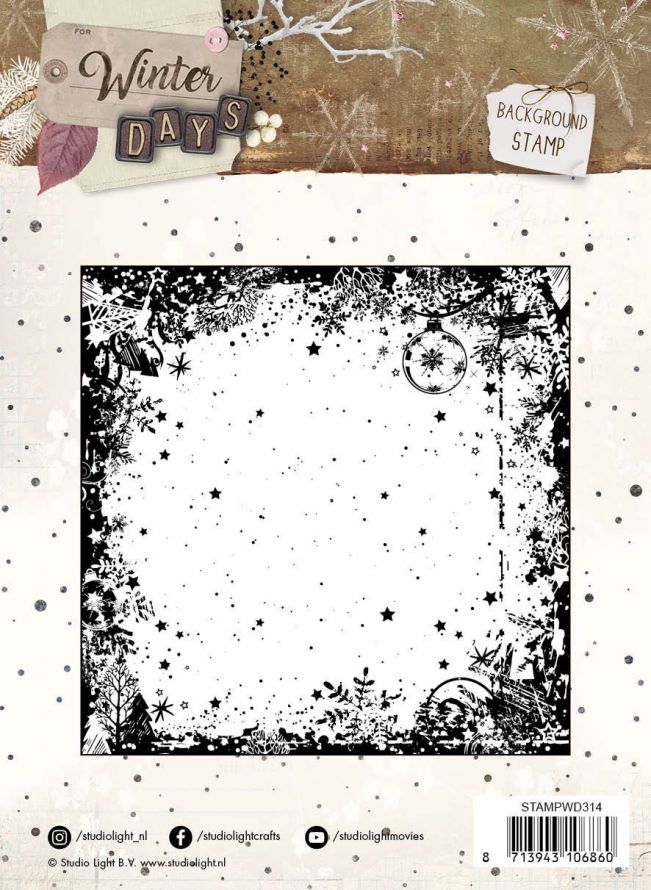 Winter Days Background - Clear Stamp - 14x14cm   