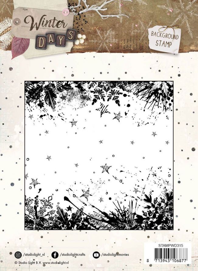 Winter Days Background - Clear Stamp - 14x14cm