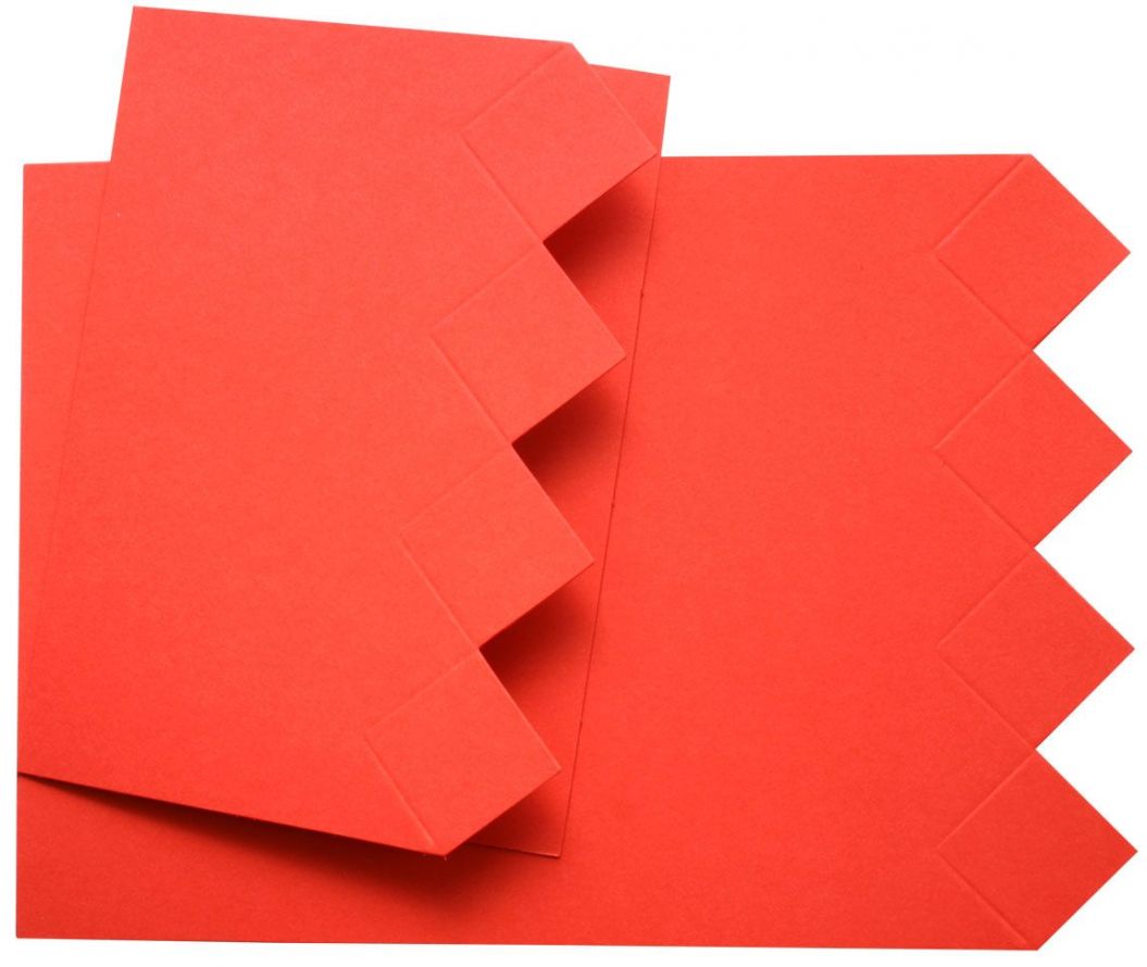 100 Quadrate - Doppel Karten - Rot