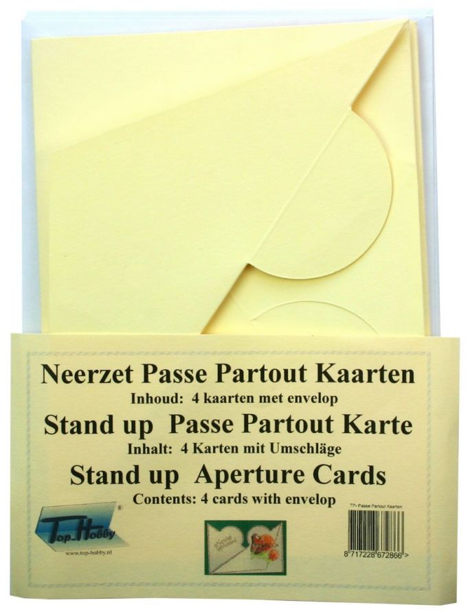 Round Stand Up Cards Package - Cream
