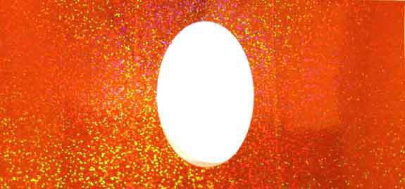 100 Oval - Passe Partout Cartes - Orange Holographique