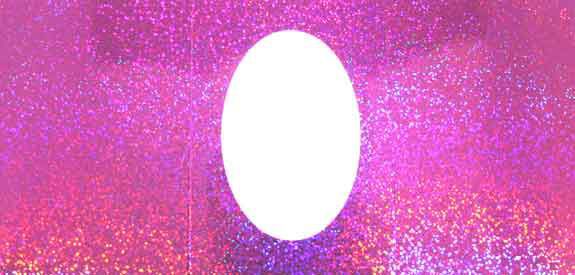 100 Oval - Passe Partout Cards - Holografic Pink