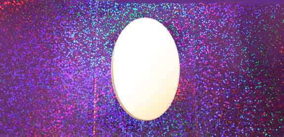 100 oval - Passe Partout Cartes - Violet Holographique