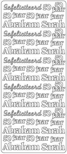 Sarah en Abraham  - Argent - Peel-Off Auto Collants