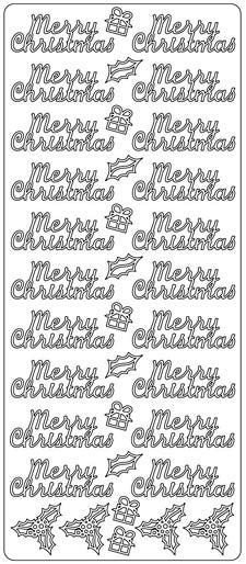 Merry Christmas - Peel-Off Stickervel - Goud