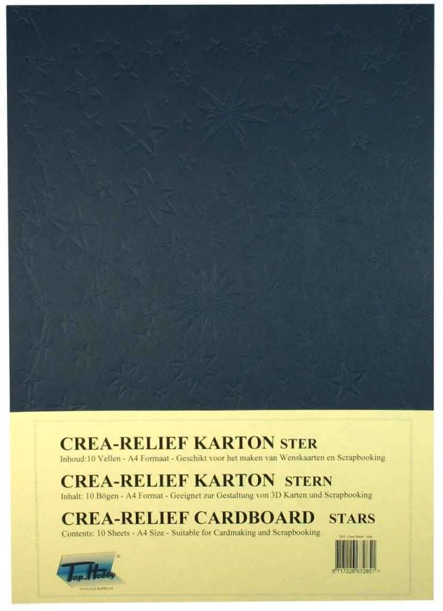Christmas Stars - Crea-Corrugated - Board Package - A4 - Dark Blue