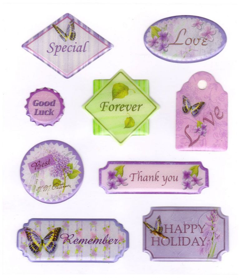 Butterfly Text - Relief Embellishments