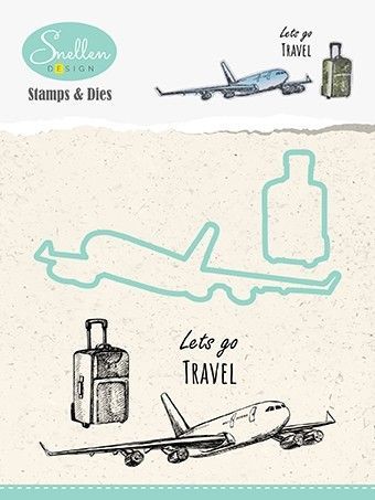 Clear Stempel und Die-cut Stencil - Holiday - Plane