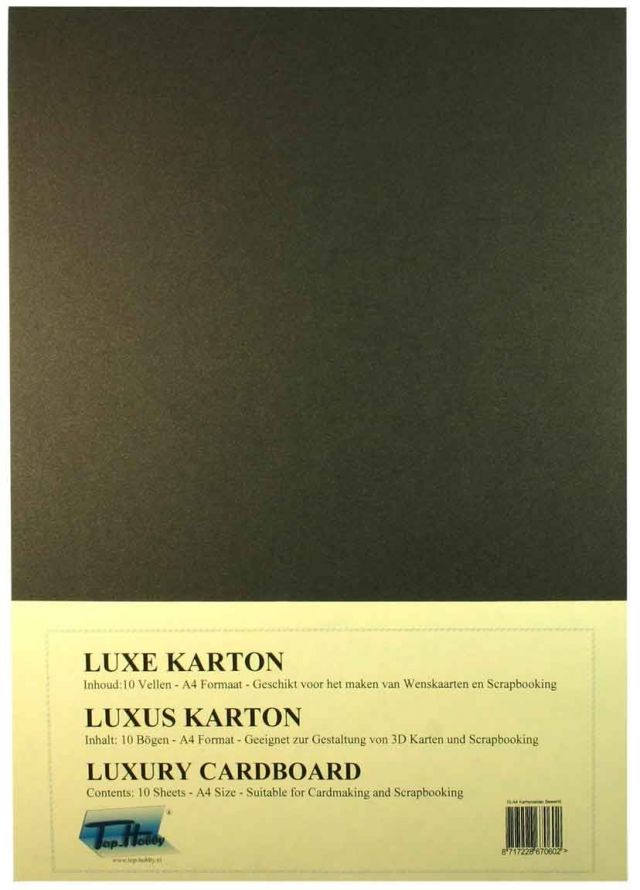 Luxery A4 Cardboard Package - Mother of pearl Anthracite - 10 Sheets