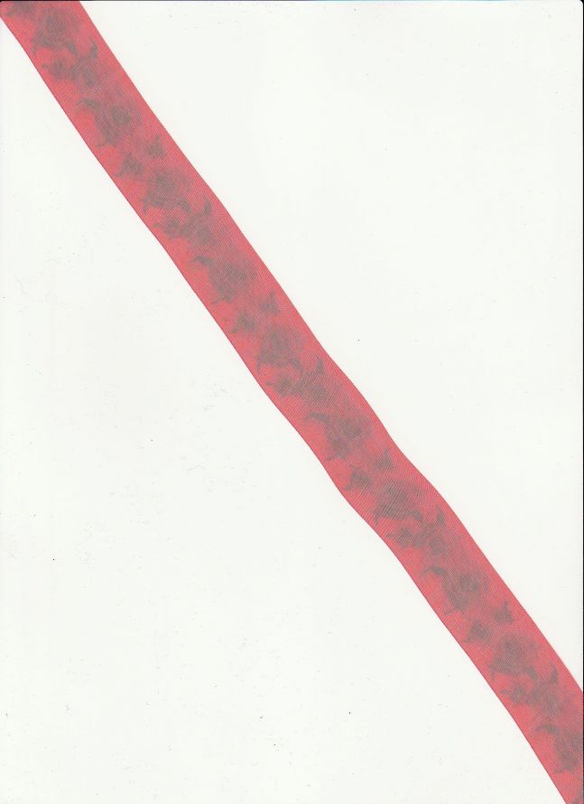 Décoration - Ruban - Rouge transparent