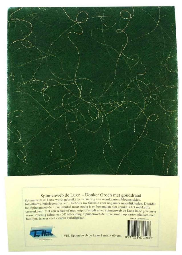 Spinnenweb de Luxe - Donker Groen - 1meter x 60cm