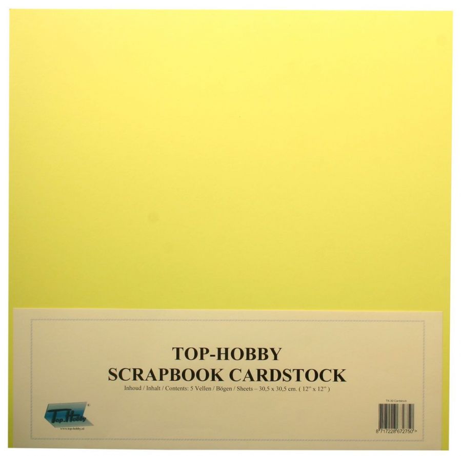 Scrapbook Carton Paquet - Jaune - 240g