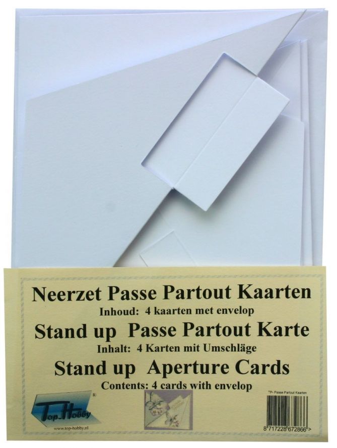 Quadratisch Stand Up Karten Packung - Weiß