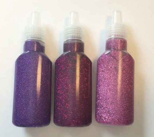 Glitter Glue - Assorti Set - 3x Purple