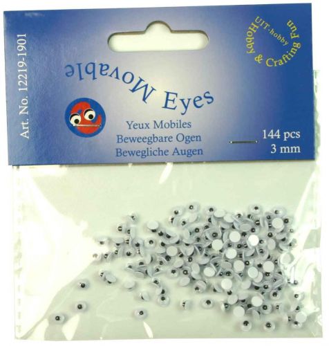 Yeux Mobiles - Rond - 3mm 