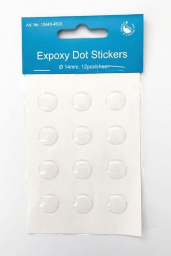 Epoxy DOT Stickers Rond - 14mm - 12 Stuks