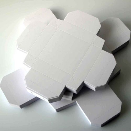 50 Deco Boxes - Square  - White