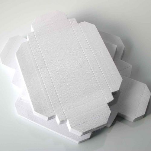 50 Deco Boxes - Rechteck - Weiß
