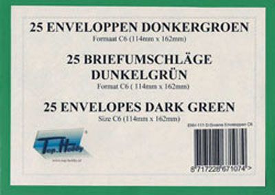 Envelopes Packet C6 - 25 envelopes - Dark Green